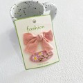 Miniatyrbillede 9 af 10: 2 STK Little Girl Bowknot Hårspænder KHAKI khaki