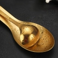 Pikkukuva 4 / 9: Spoon Rest Hot Pot Lusikkaalusta KULTA Gold