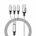 Pikkukuva 7 / 10: 3-in-1 nopea USB latauskaapeli Puhelinlaturi MUSTA Black