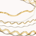 Miniatyrbilde 7 av 9: Metal Waves pannebånd tynne hårbånd ROSE GOLD 3 ROSE GOLD 3 Rose Gold 3