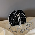 Pikkukuva 4 / 10: Chain Sequin Olkalaukku Iltajuhlalaukku MUSTA Black