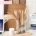 Miniatyrbillede 1 af 9: Bog Blomstervase Bog Form Vase TRANSPARENT transparent