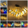 Miniatyrbillede 9 af 10: EID Mubarak Lysstreng med LED-lys MULTICOLOR MÅNE