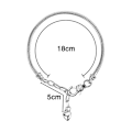 Miniatyrbillede 3 af 6: Armbånd Snake Bone Basic Chain Lobster Buckle