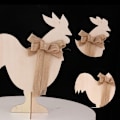 Miniatyrbild 10 av 10: Trä Påskhare Chick Ägg Dekoration ÄGG ÄGG egg