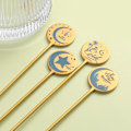 Miniatyrbilde 7 av 10: Star Moon Skje Gaffelsett Dessertkakeskje FORK-4 FORK-4 fork-4