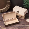 Miniatyrbillede 6 af 10: Rektangulær Trææske Gaveemballageæsker C C C