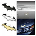 Miniatyrbillede 4 af 10: 2 stk Bat Car Badge Bat Shape Badge Metal Emblem Sticker SORT black