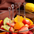 Pikkukuva 9 / 10: 100 kpl Hedelmähaarukka Fruit Pick LÄPINÄKYVÄ Transparent