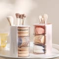 Pikkukuva 9 / 10: Powder Puff Storage Box Kosmeettinen Puuvilla Säilytys VALKOINEN 3-KERROS White 3-layer-3-layer