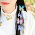 Miniatyrbillede 4 af 8: Mesh Butterfly Hårclips Dobbeltlags Butterfly Side Clip 7 7 7