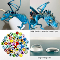 Miniatyrbillede 4 af 10: 20 stk/10 par Eyes Crafts Eyes Puppet Crystal Eyes 16MMCOLOR 16mmcolor random