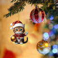 Miniatyrbilde 8 av 8: Julehatt Katt Henger Katt Juletrepynt 1 1 1