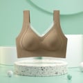 Miniatyrbild 1 av 10: Dam Is Silk BH Seamless Underkläder KHAKI XL XL khaki XL-XL