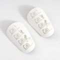 Miniatyrbillede 7 af 10: 1 Par Mini Skinnebeskyttere Fodbold Skinnebeskyttere SWHITE HVID SWhite