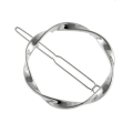 Miniatyrbilde 1 av 10: Hårklemmer i metall, runde hårspenner SØLV C C Silver C-C