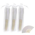 Miniatyrbilde 1 av 10: Håndvifte sammenleggbar vifte bryllupsvifte White 3Pcs-3Pcs
