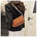 Miniatyrbilde 4 av 10: Retro Pute Shape Bag Skulderveske KHAKI Khaki