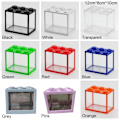 Miniatyrbillede 2 af 10: Betta Fish Tank Building Block Aquarium SORT SORT black