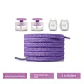 Miniatyrbillede 1 af 8: No Tie Snørebånd Child Spring Lock Snørebånd LILLA purple