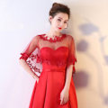 Pikkukuva 1 / 10: Lace Shawl Wedding Cape WINE RED wine red