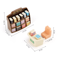 Miniatyrbilde 9 av 10: Dukkehus Miniatyrseng Dekorativ treplate SPISEBORD Dining table series