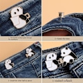 Miniatyrbillede 3 af 10: Jeansknapper No-Sying Metalknap SORT SNEGLE SNEGLE black snails-snails