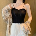 Miniatyrbillede 10 af 10: Crop Top Camisole SORT Black