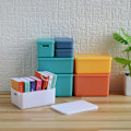 Pikkukuva 6 / 8: 6kpl/ set Mini Storage Box Nukkekodin lelukontti ORANSSI orange