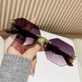 Miniatyrbillede 1 af 10: Solbriller uden indfatning Leopard Head Solbriller GRADIENT GREY Gradient Gray