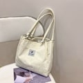 Miniatyrbilde 1 av 10: Slynge Skuldervesker Totes Bag HVIT WHITE