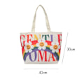 Miniatyrbillede 2 af 10: Dame håndtaske Canvas Tote Bag Messenger Bag