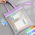 Pikkukuva 1 / 9: Läpinäkyvä Mesh File Bag Paperilaukku VIOLET Violet