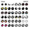 Miniatyrbillede 1 af 10: 20 stk/10 par Eyes Crafts Eyes Puppet Crystal Eyes 10MMSTYLE 10mmStyle random
