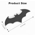 Miniatyrbillede 2 af 10: 2 stk Bat Car Badge Bat Shape Badge Metal Emblem Sticker SORT black