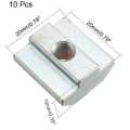 Miniatyrbild 2 av 5: 10 st Slid in T-Mutter T slitsmuttrar M6 gängade muttrar