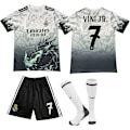 Miniatyrbilde 1 av 2: 2025 Real Madrid Spesialutgave Fotballdrakt for Barn Vinicius Nr. 7 VINI JR 22