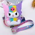 Miniatyrbillede 10 af 10: 1 Stk Kuromi Silikonepung Kawaii Taske SORT SORT