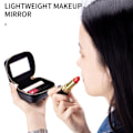 Miniatyrbillede 7 af 10: Læder kosmetiktaske Spejl Makeup-taske GUL yellow