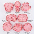 Miniatyrbild 3 av 10: 8st/ Set Cookie Cutters Form Degstämpel DIY Bakning