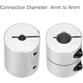 Miniatyrbillede 3 af 8: 2 stk. Joint Motor Connector Clamp-On koblinger 8MM X 4MM 8MM X 8mm x 4mm
