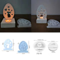 Miniatyrbilde 10 av 10: Hule kaninlys dekorasjon 3D hjerte kaninform 1 1 1