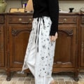 Miniatyrbillede 9 af 10: Lace Layered Gaze Nederdel Lace Up Tynd Lace Nederdel SORT STIL1 black style1-style1