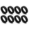 Pikkukuva 1 / 10: 8 kpl / set Matkalaukkujen pyörän kengät Matkalaukun pyörien suoja Black 8Pcs-8Pcs