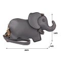 Miniatyrbilde 2 av 10: Kvinner Funny Elephant Skuldervesker Cartoon Mini Crossbody Bag Wine Red