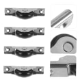 Miniatyrbilde 7 av 7: Fjøsdørruller Skyvedør Bunnskive Skyvedørsskinne 4pcs