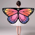 Miniatyrbilde 10 av 10: Butterfly Cape Butterfly Wings sjal 04 04 04