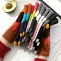 Miniatyrbild 3 av 10: Stickade yllehandskar Ridning Split Finger Handskar C C C