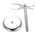 Miniatyrbild 7 av 9: Rakhyvelhållare för män Rakborstställ SILVER silver