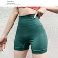 Miniatyrbillede 9 af 10: Sømløse Yoga Shorts Elastiske Biker Tights SORT black